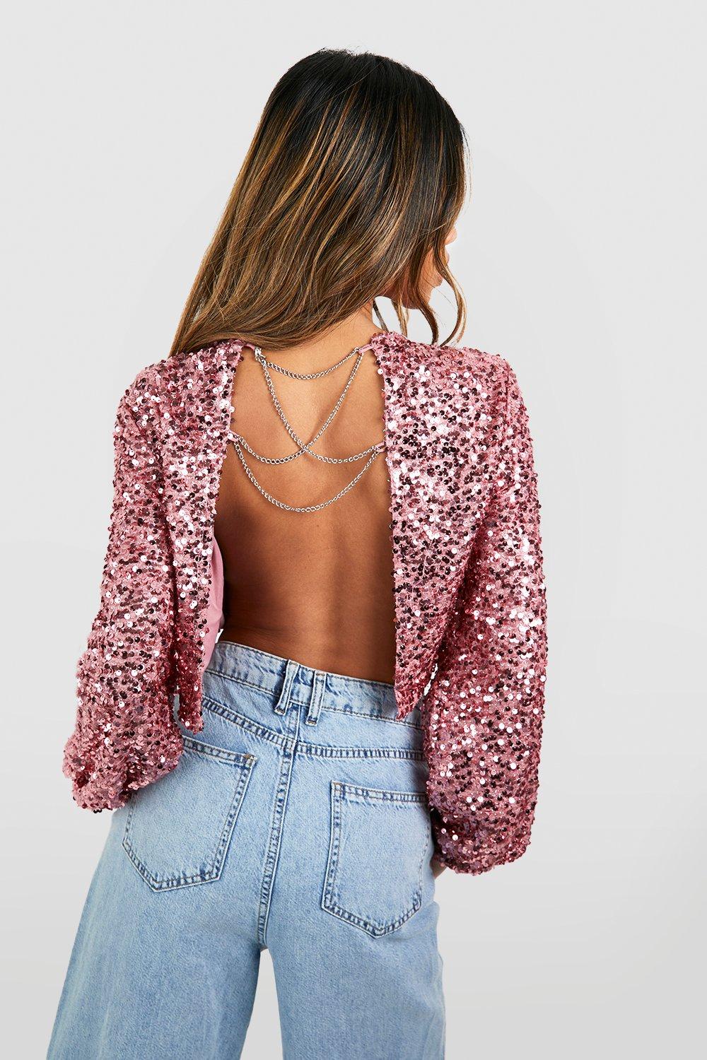 Mauve cheap sequin top