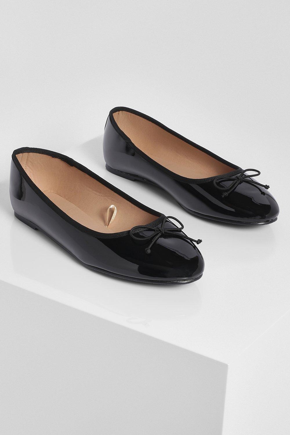 black suede ballet shoes