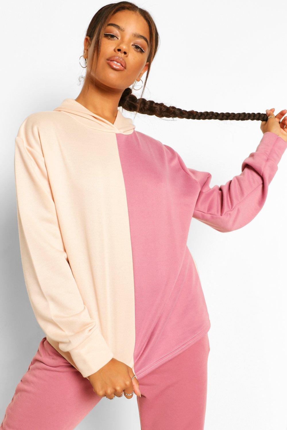 Missguided colour best sale block hoodie