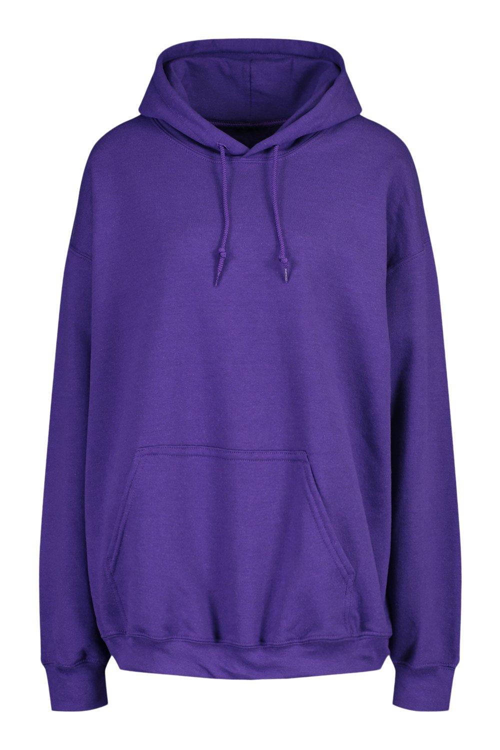 Purple Oversized Hoodie boohoo