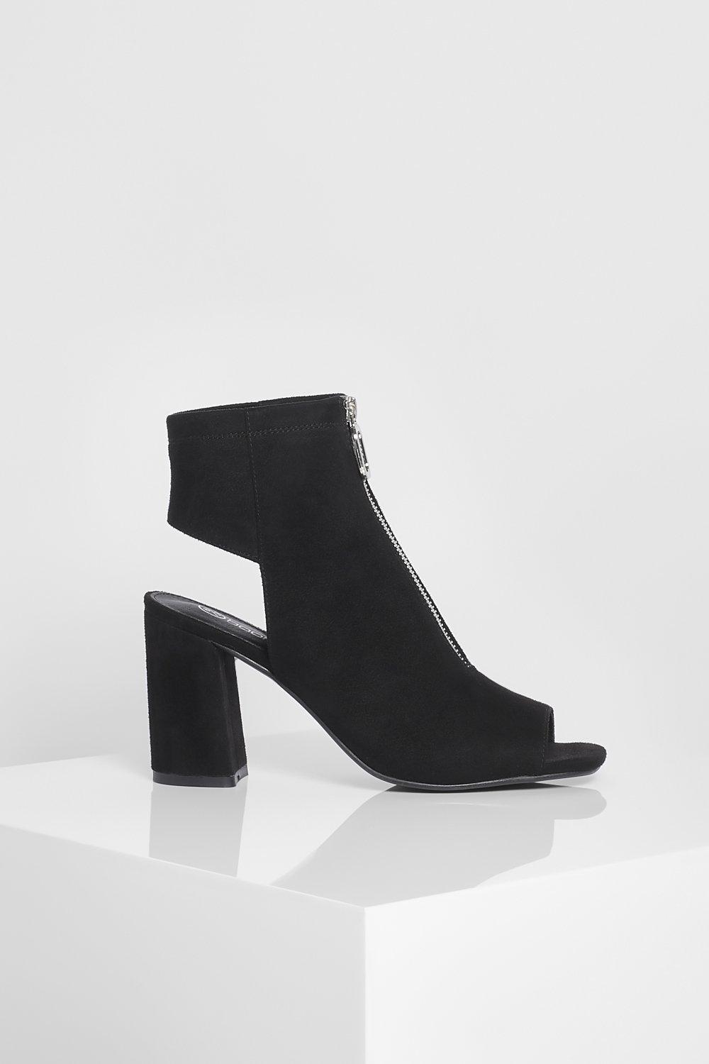 Zip Peep Toe Shoe Boot boohoo NZ