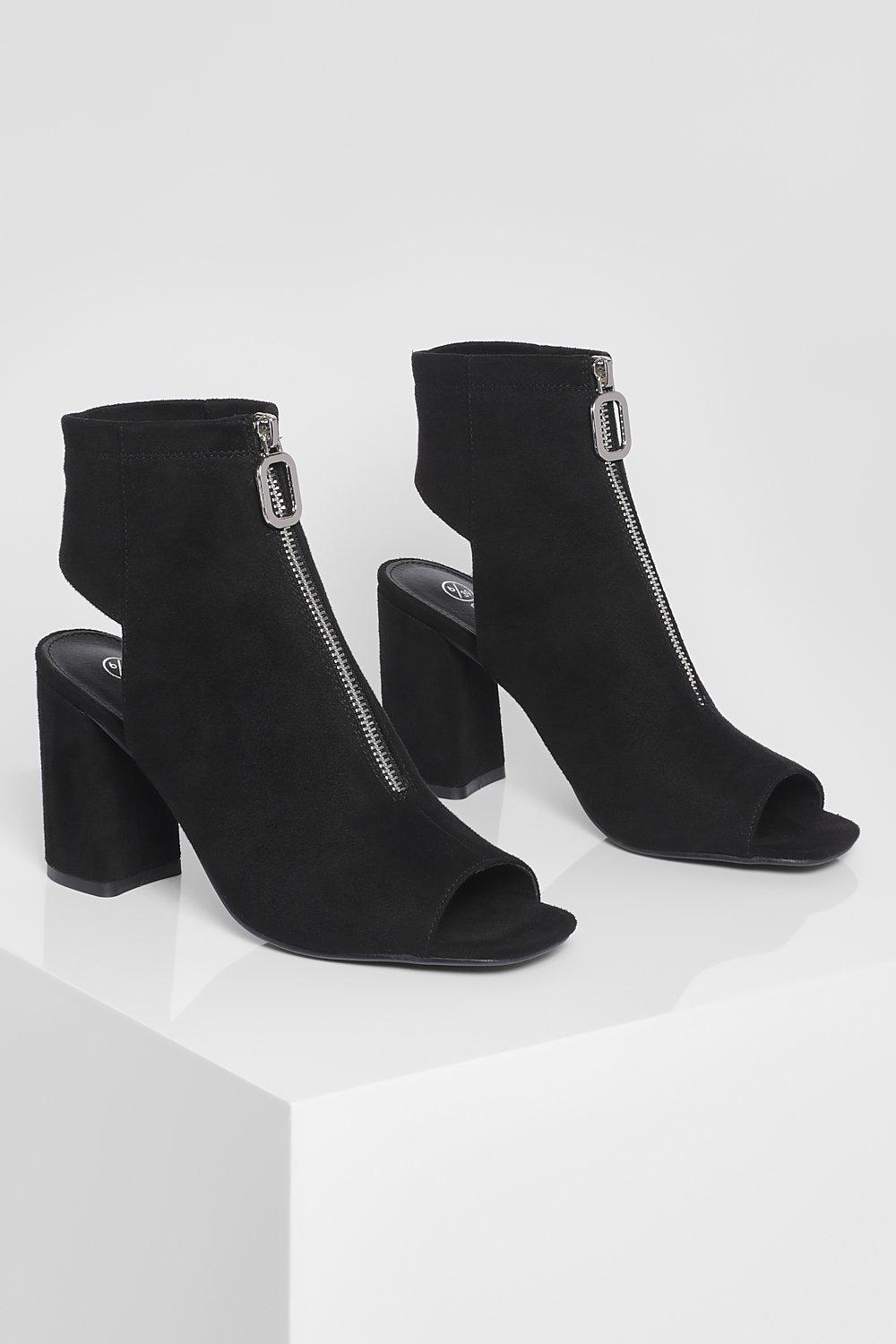 Boohoo peep deals toe boots