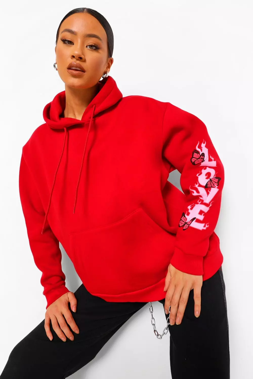 Arm store print hoodie