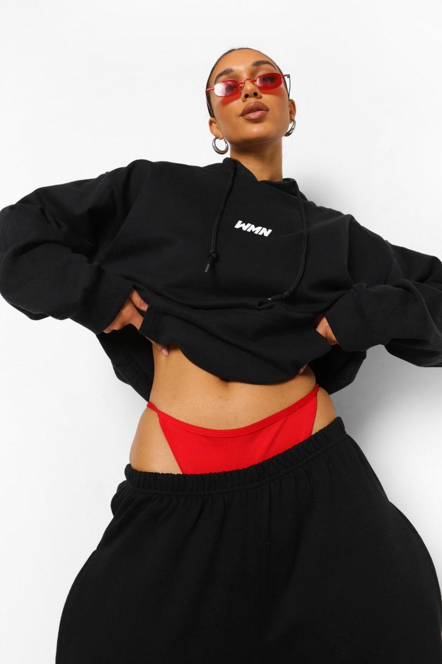 Black Basic Woman Oversize hoodie image number 1