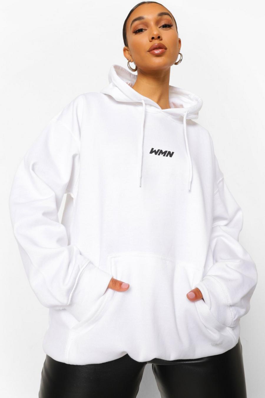 White Basic Woman Oversize hoodie image number 1