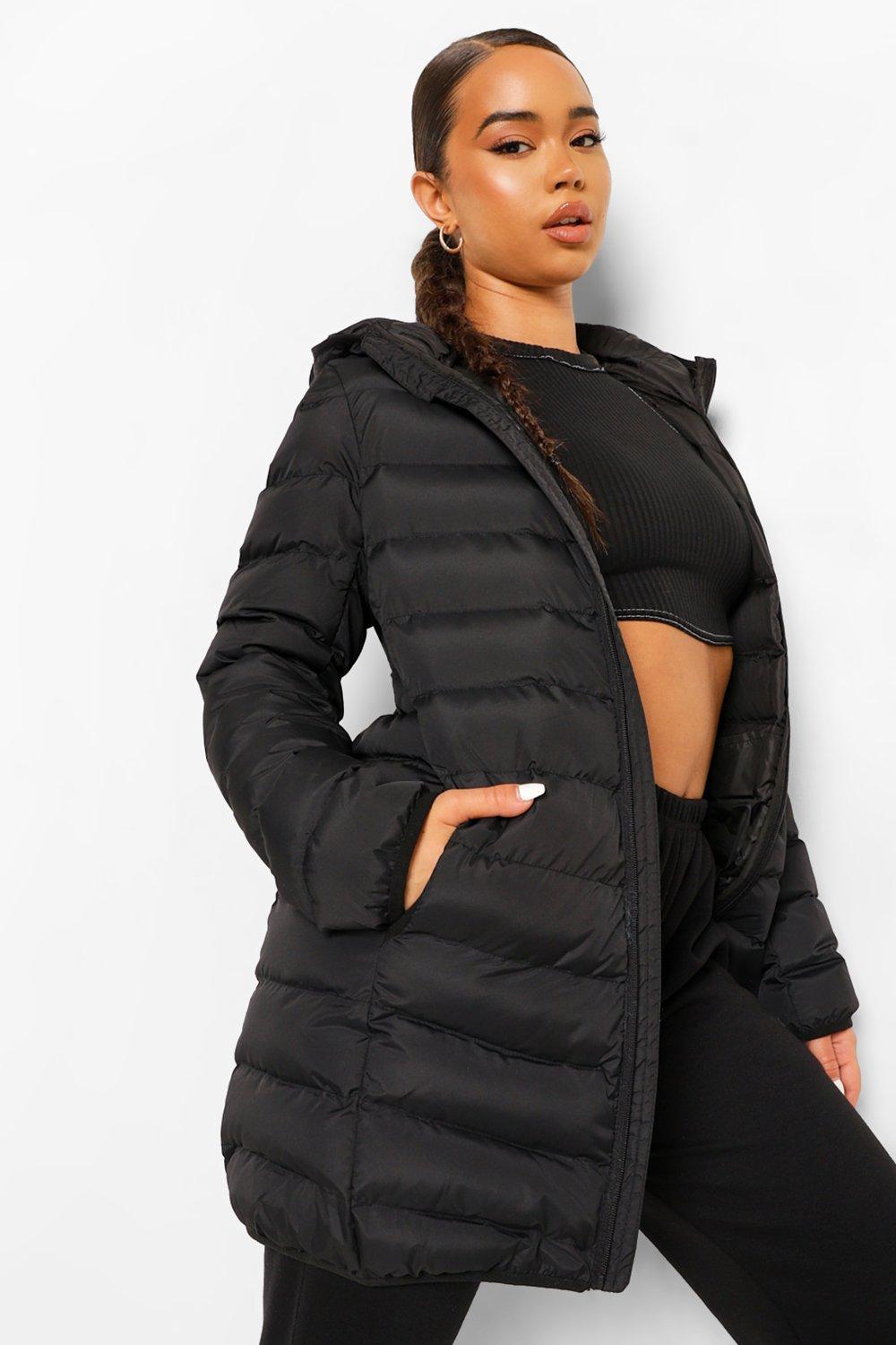 Longline puffer cheap jacket womens