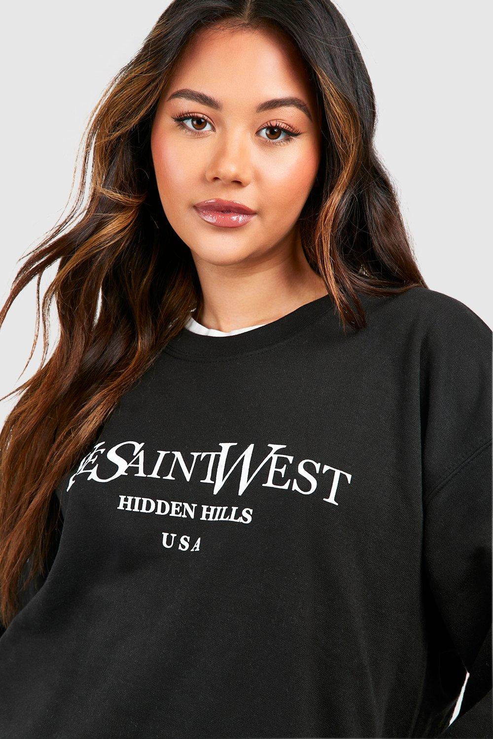 Ye Saint West Slogan Oversized Sweatshirt