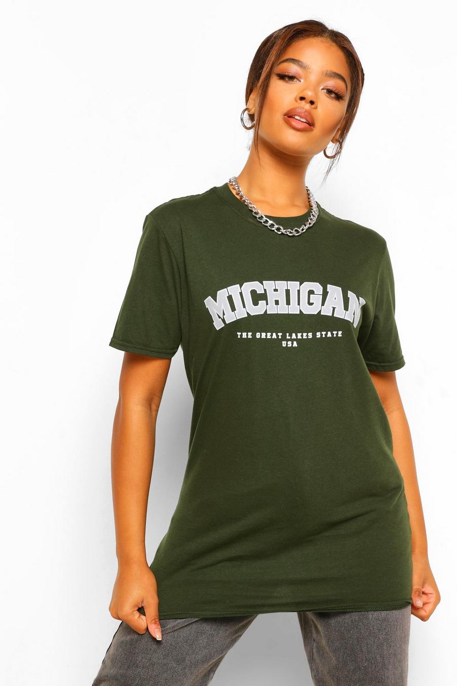"Michigan" T-shirt med slogan image number 1