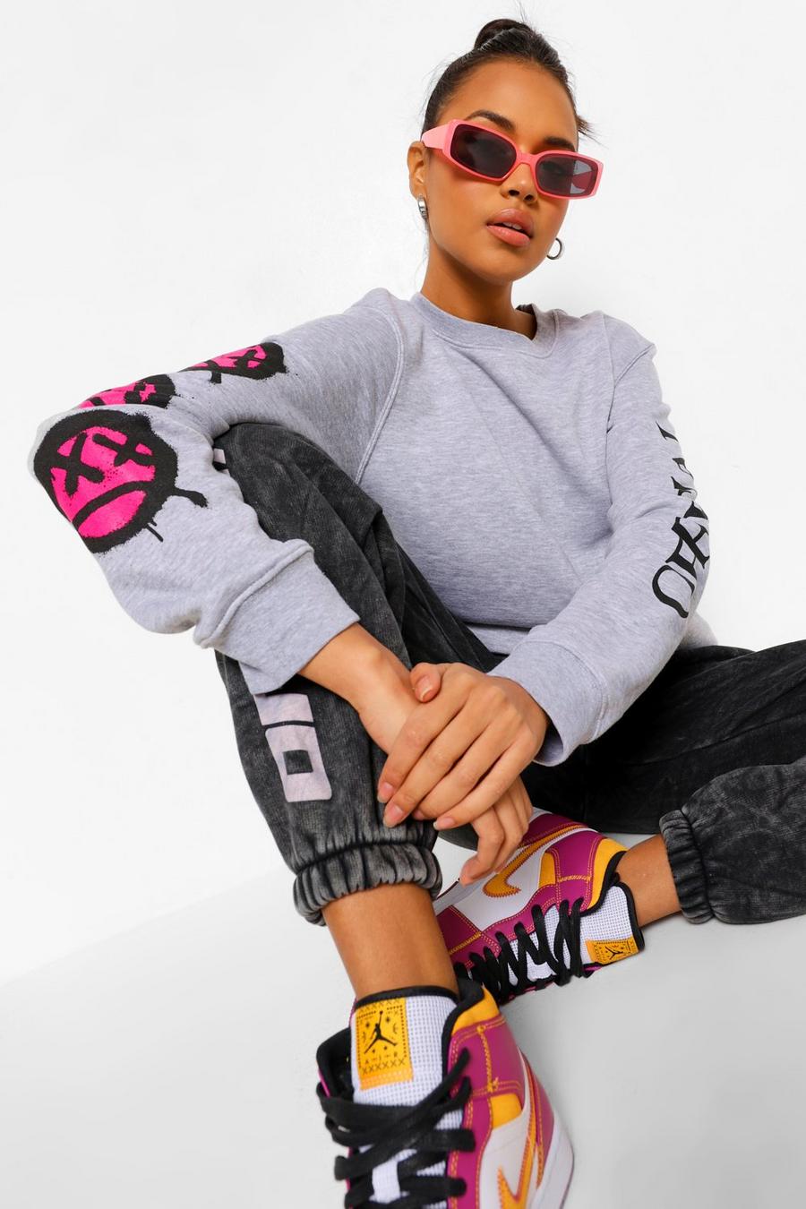 Bright pink Official Print Sweatshirt image number 1