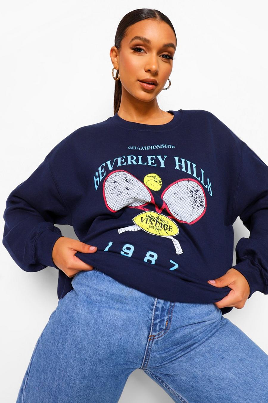 "Beverly Hills" Sweatshirt med grafiskt tryck image number 1