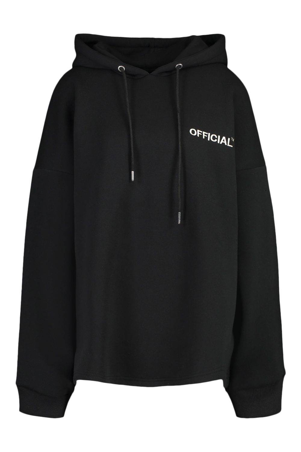 Black cheap slogan hoodie