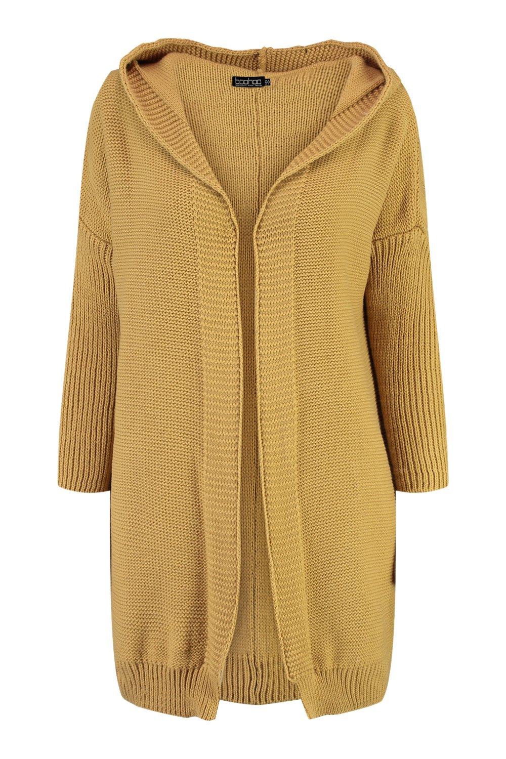camel midi cardigan