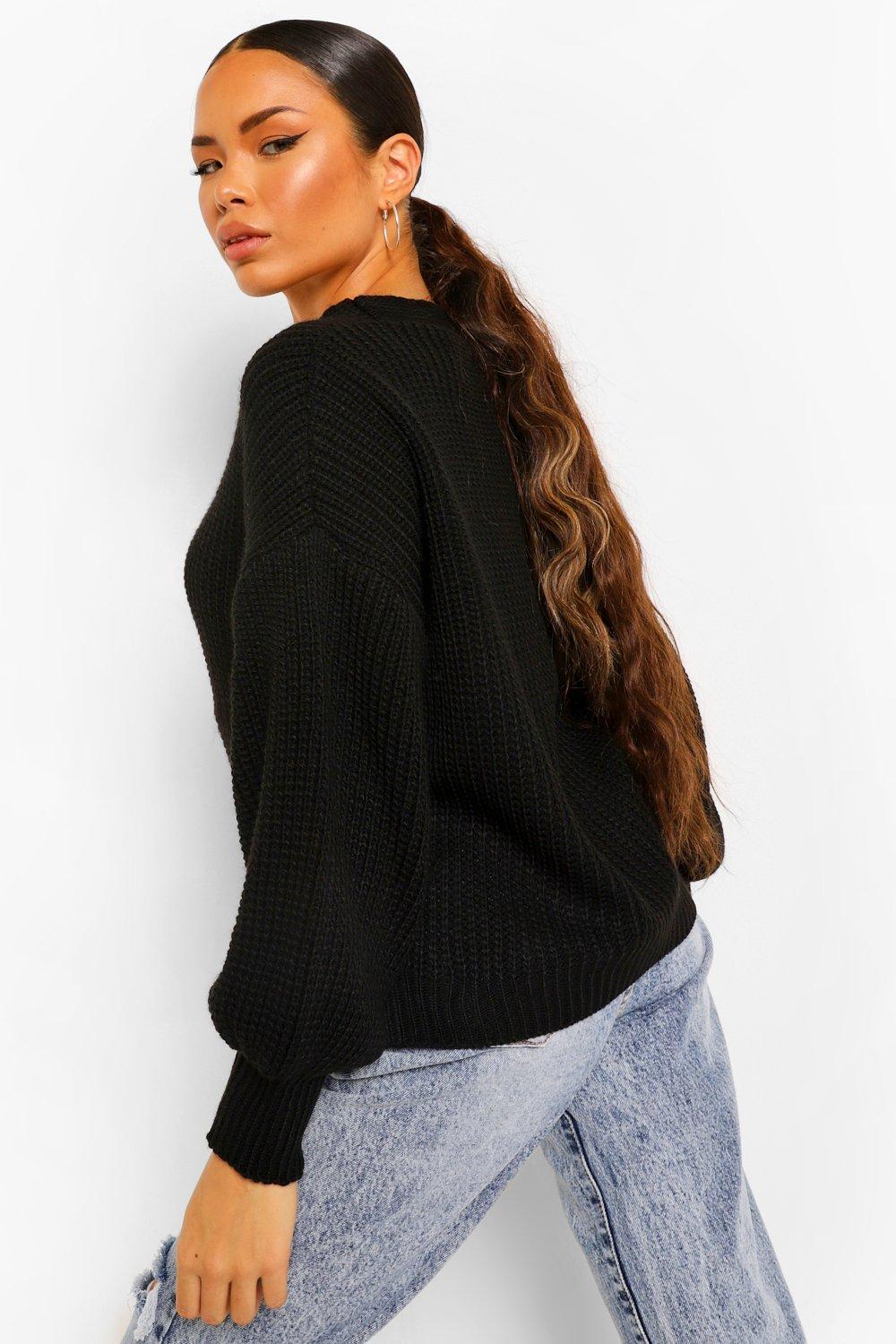 Lace up chunky sweater sale