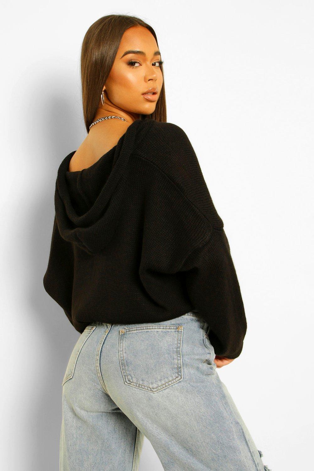 Drawstring cropped outlet jumper