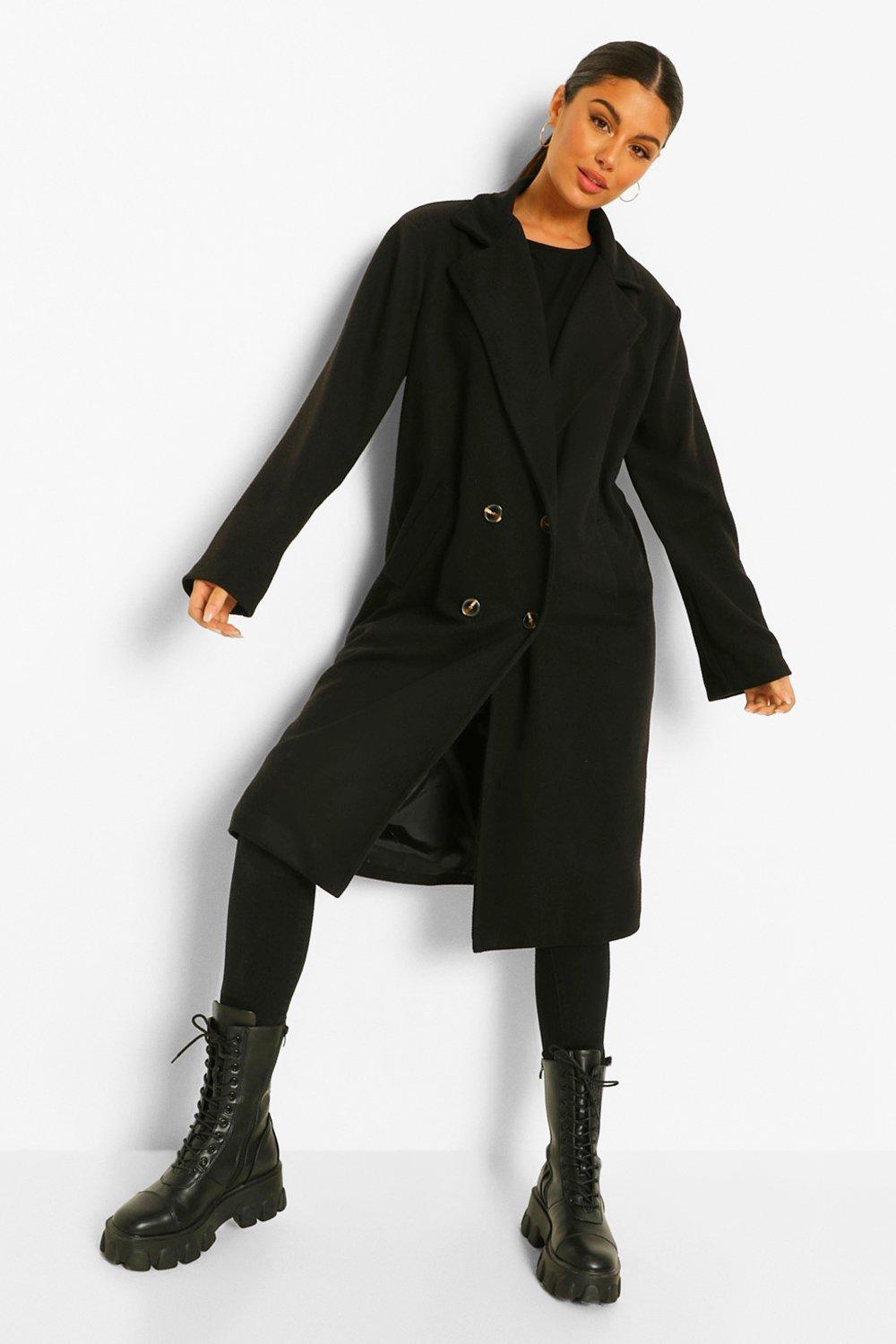 oversized knee length coat