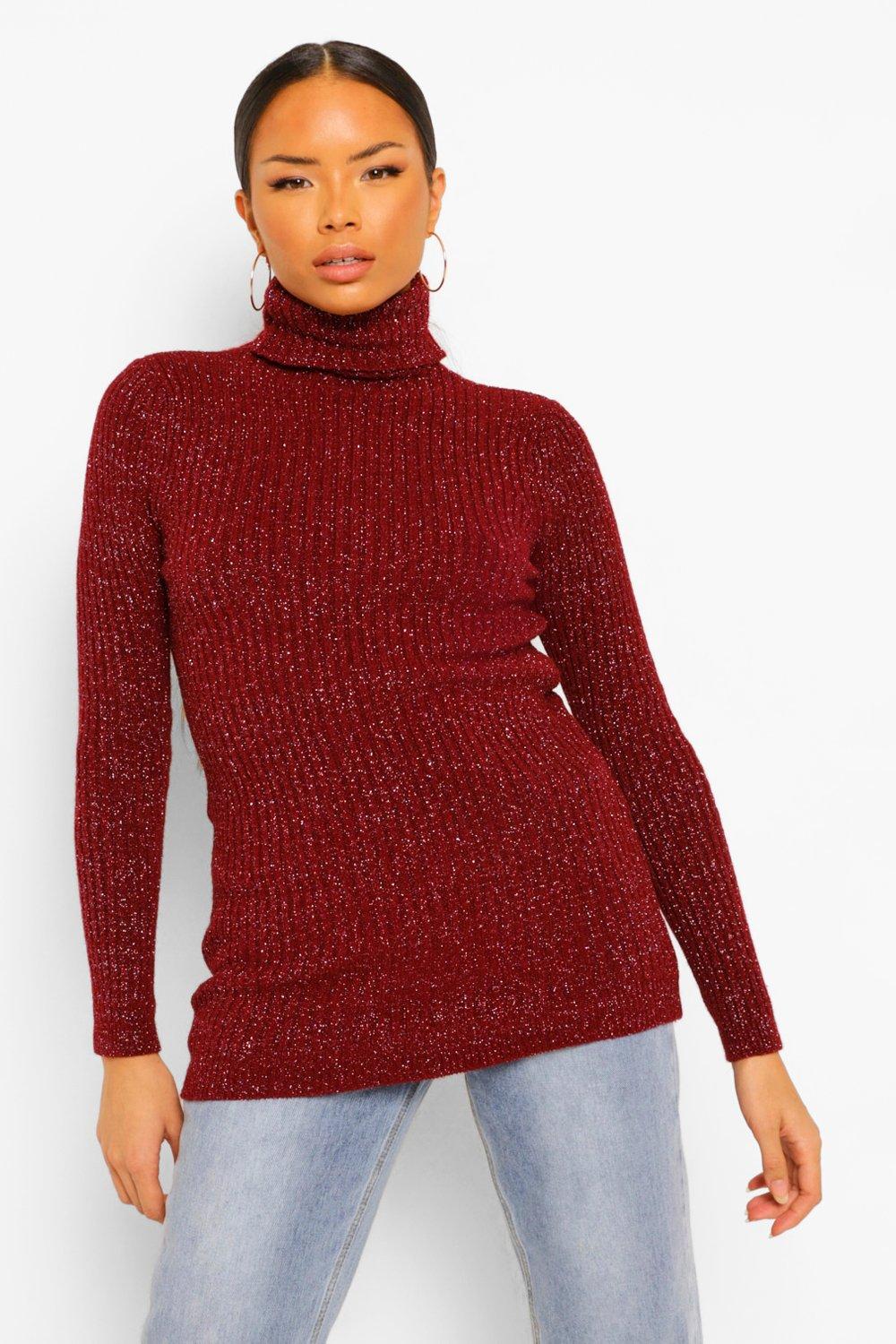 Rib-knit turtleneck jumper