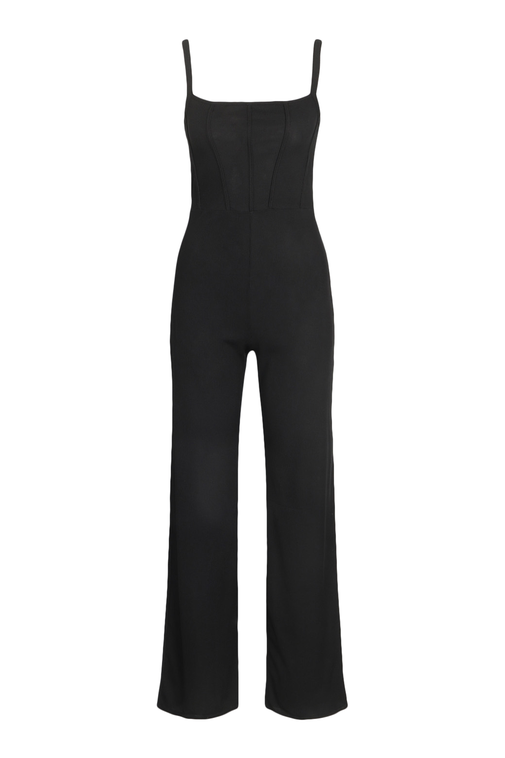 Contour Rib Panel Detail Scoop Neck Unitard