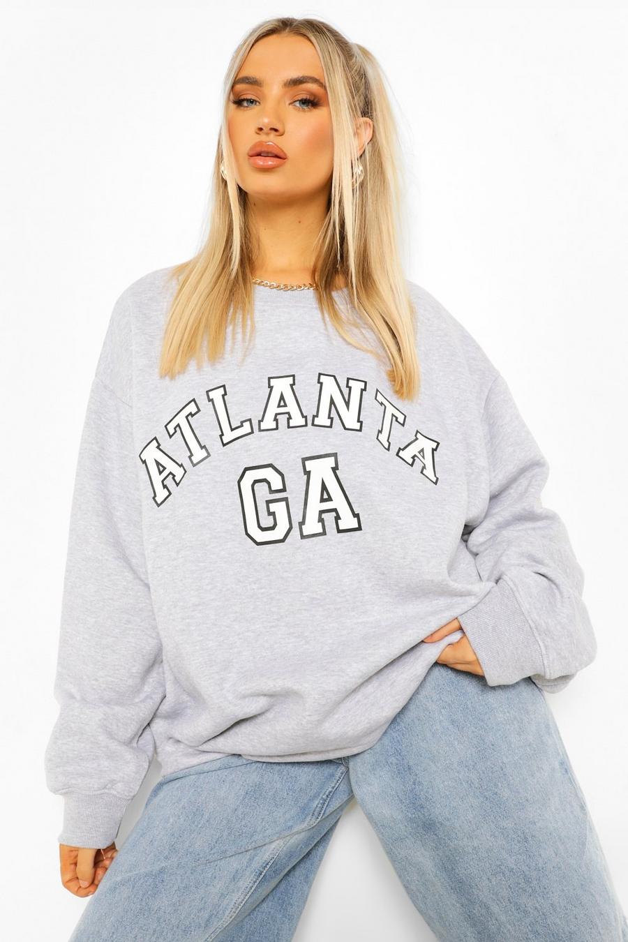 Grey marl "Atlanta" Oversize sweatshirt image number 1