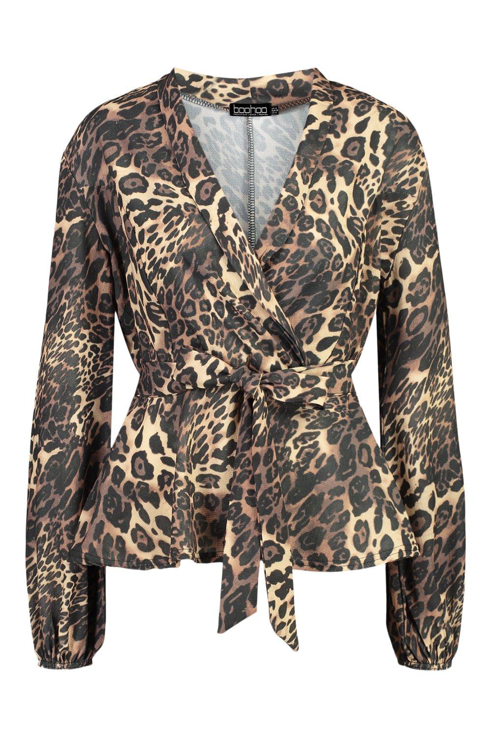 Leopard peplum outlet blazer