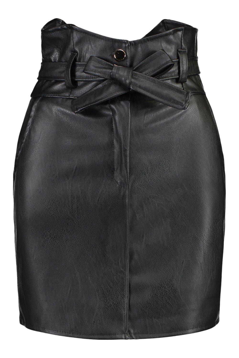 Vero moda tall faux leather mini 2024 skirt in black