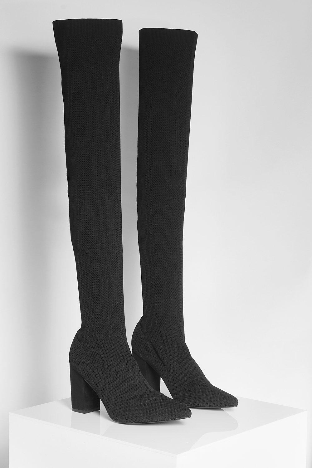 Thigh high 2024 knit boots