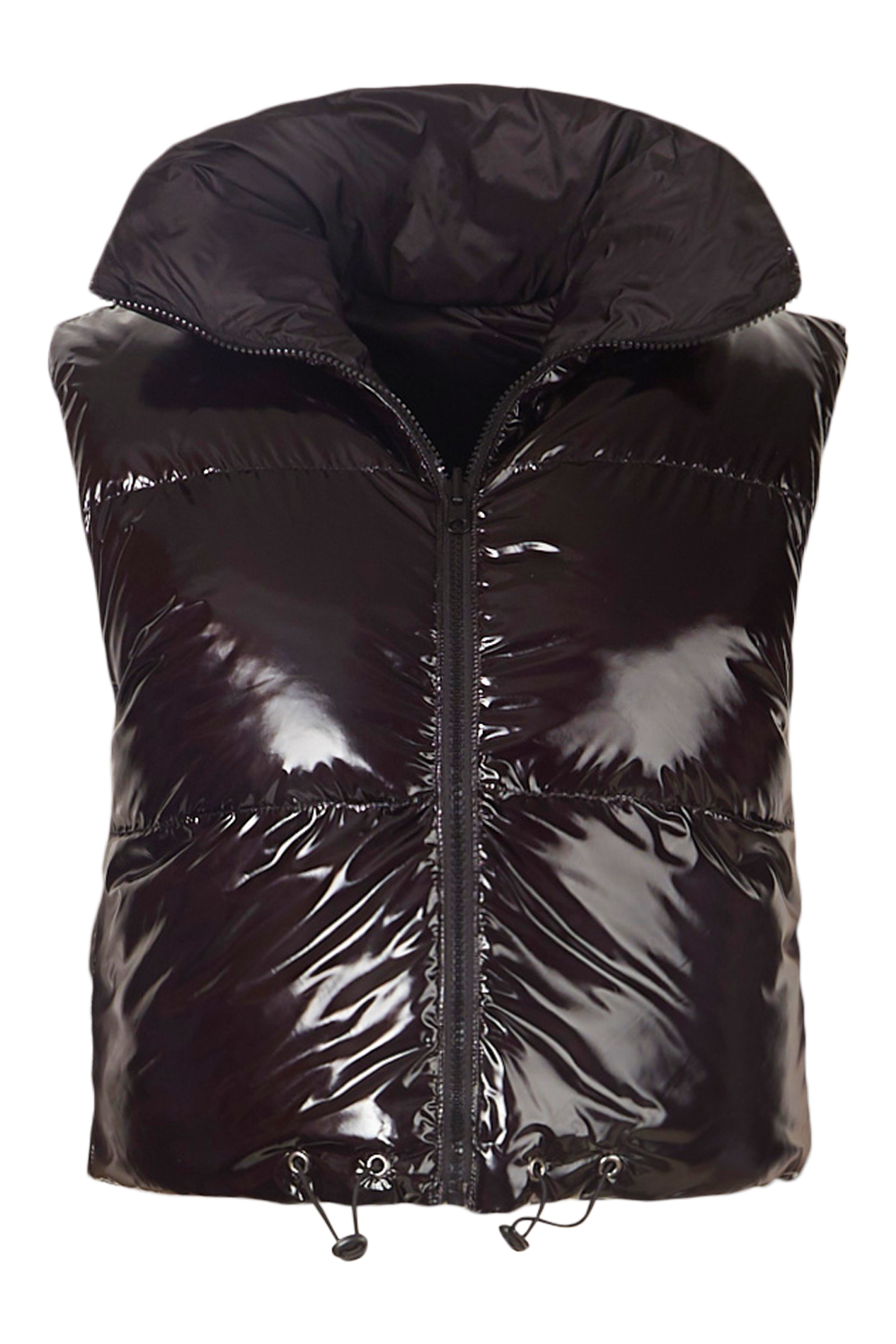 boohoo reversible crop padded gilet