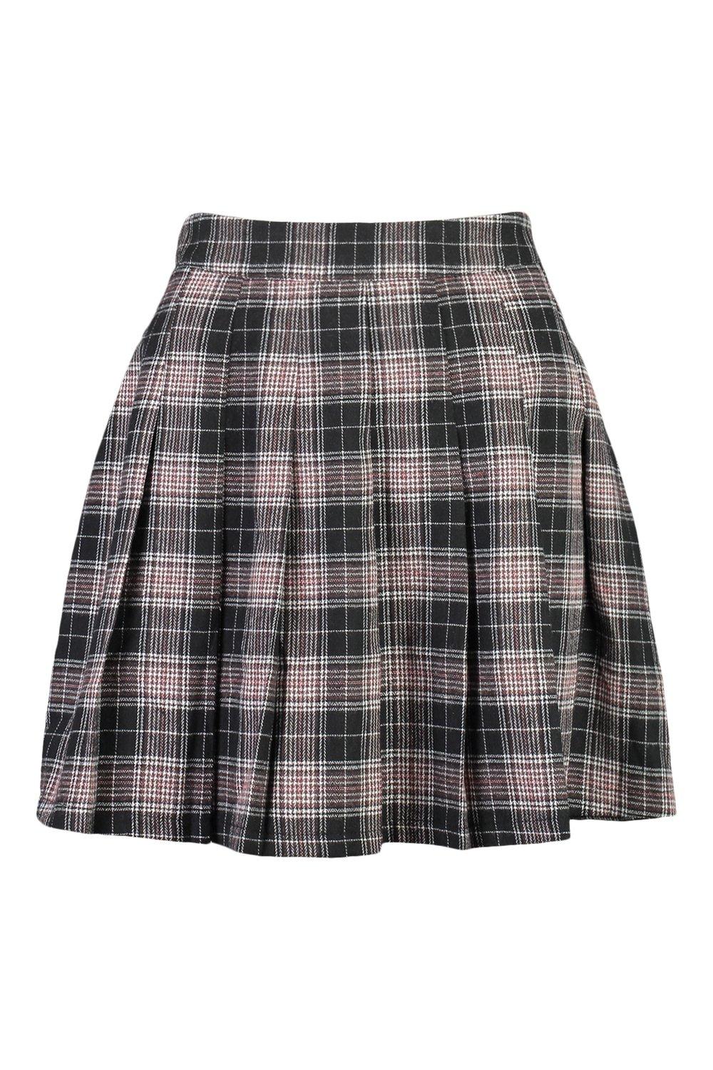 Woven Check Tennis Skirt