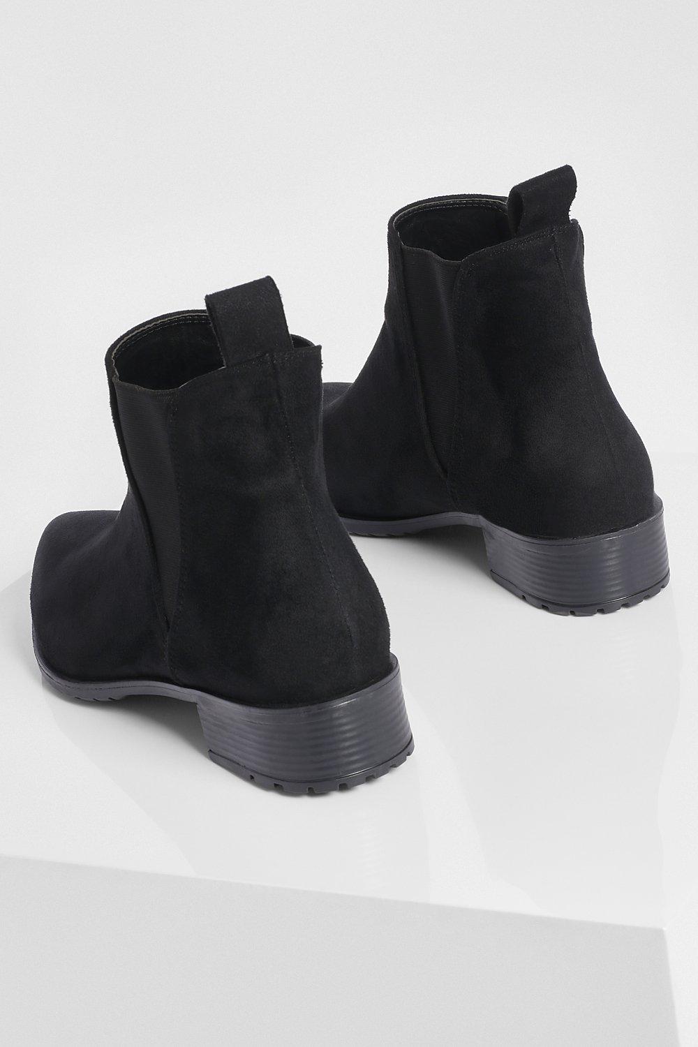 Boohoo flat chelsea boot best sale