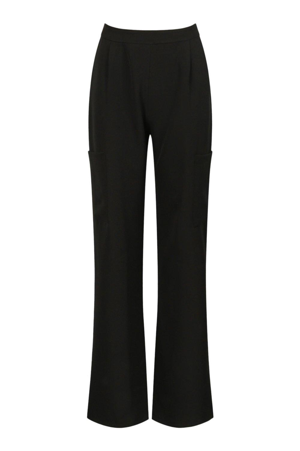 Cargo Pocket Wide Leg Dress Pants