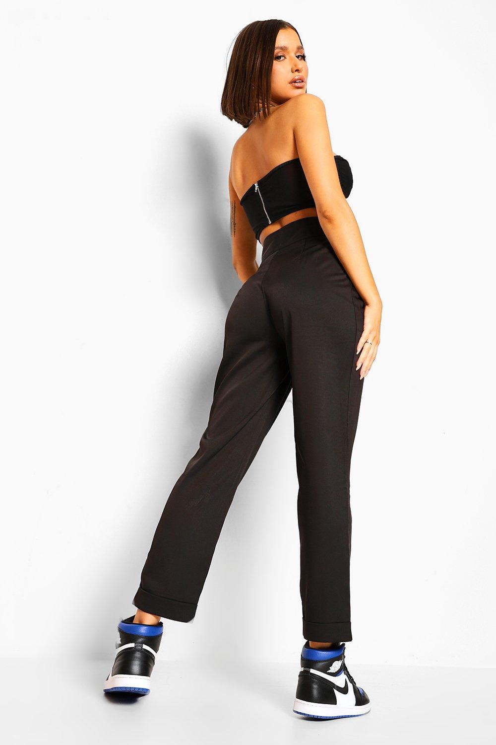 Pleated on sale cigarette trousers