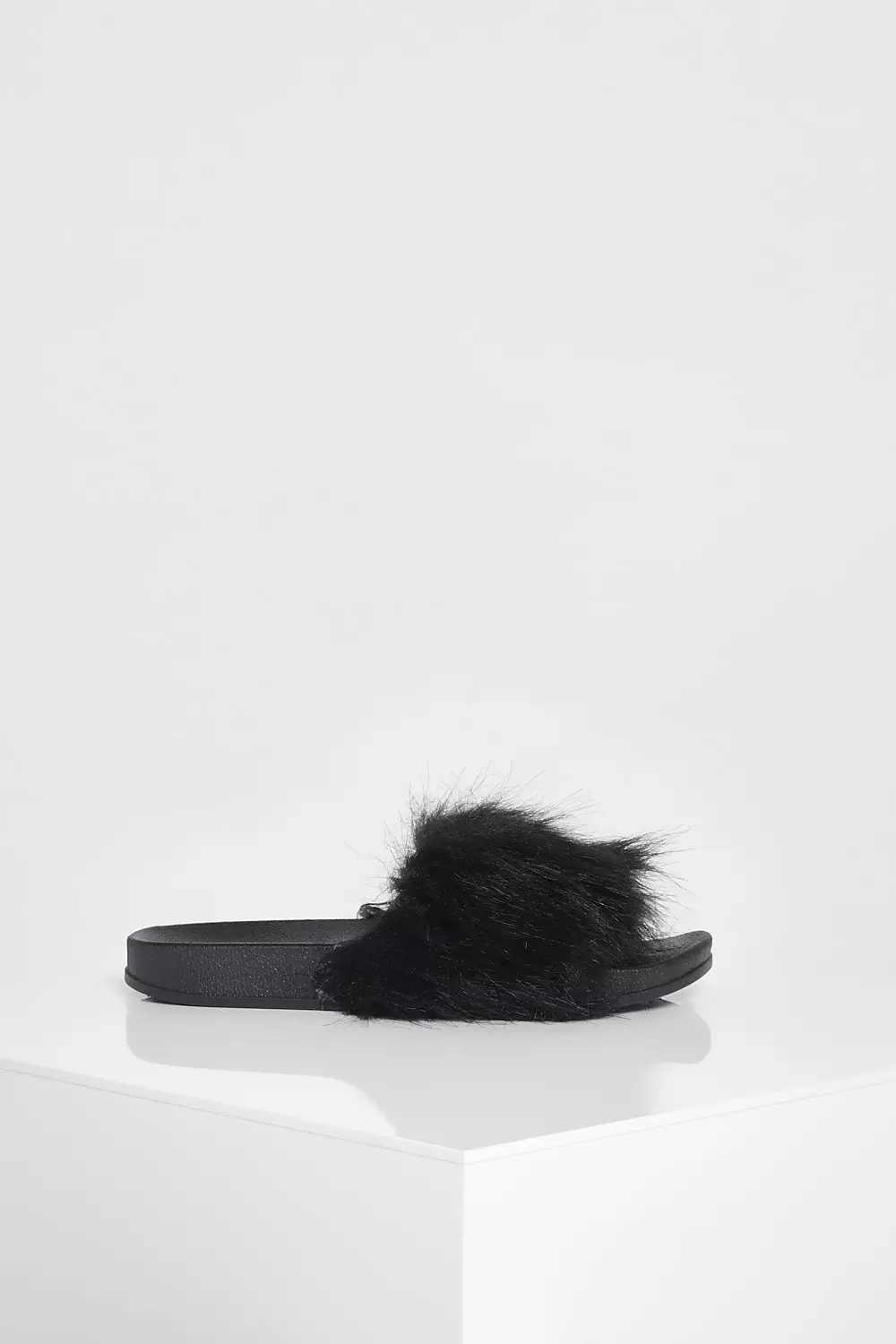 Womens faux deals fur sliders