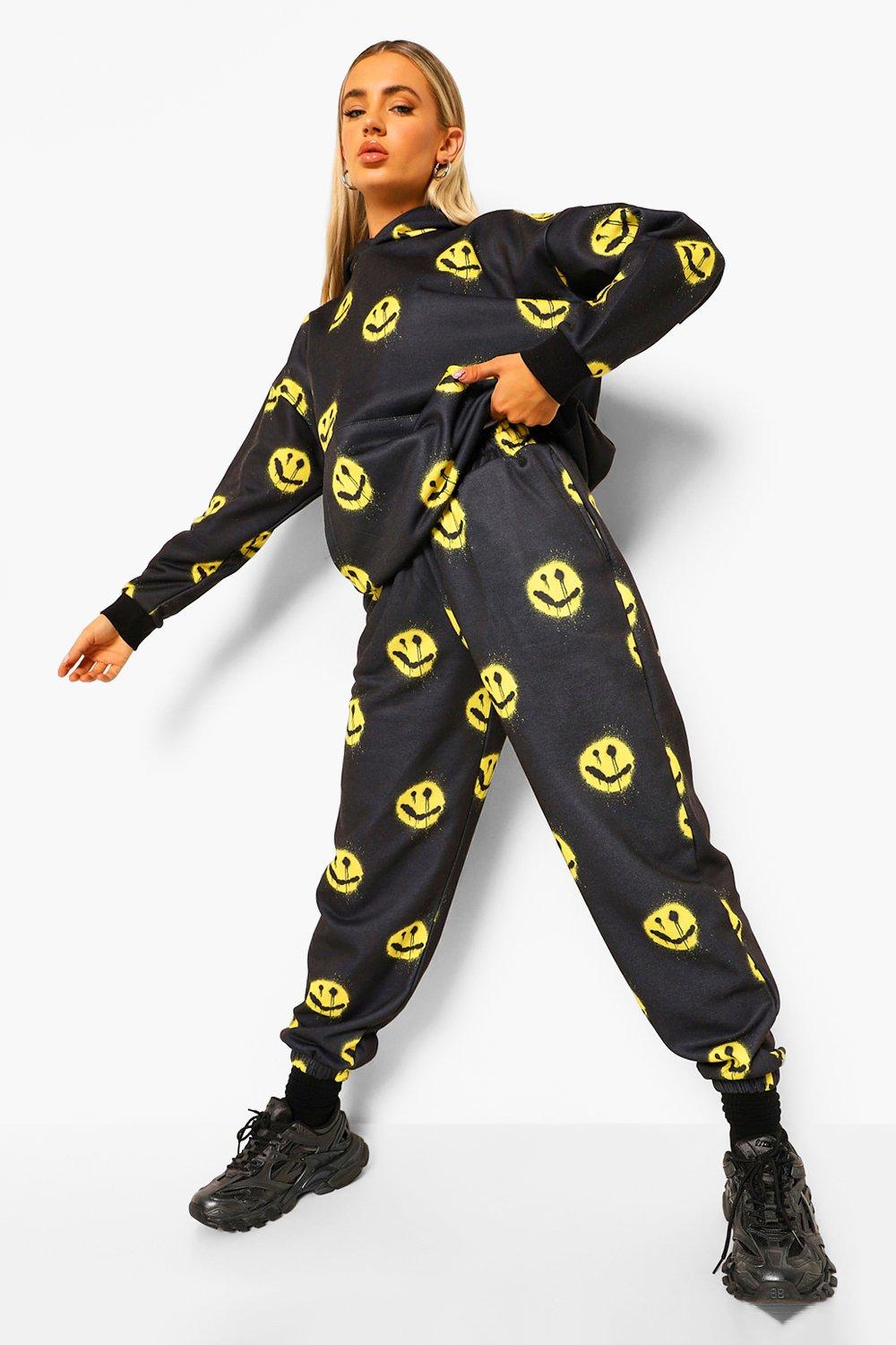 Women's All Over Spray Face Print Tracksuit