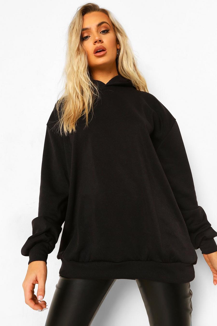 Black Official Embroidered Oversized Hoodie image number 1