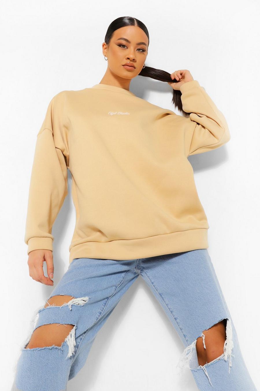 Stone Official Embroidered Oversized Sweatshirt image number 1