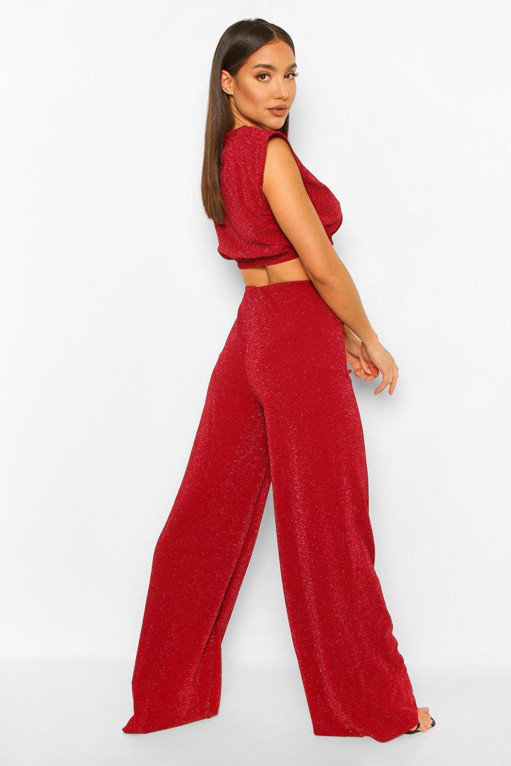 Mix & Match Shimmer Wide Leg Pants