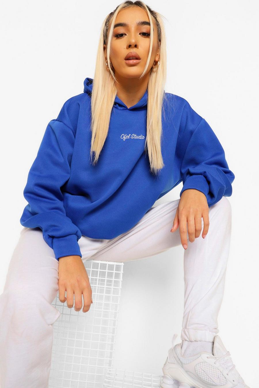 Cobalt Official Embroidered Oversized Hoodie image number 1