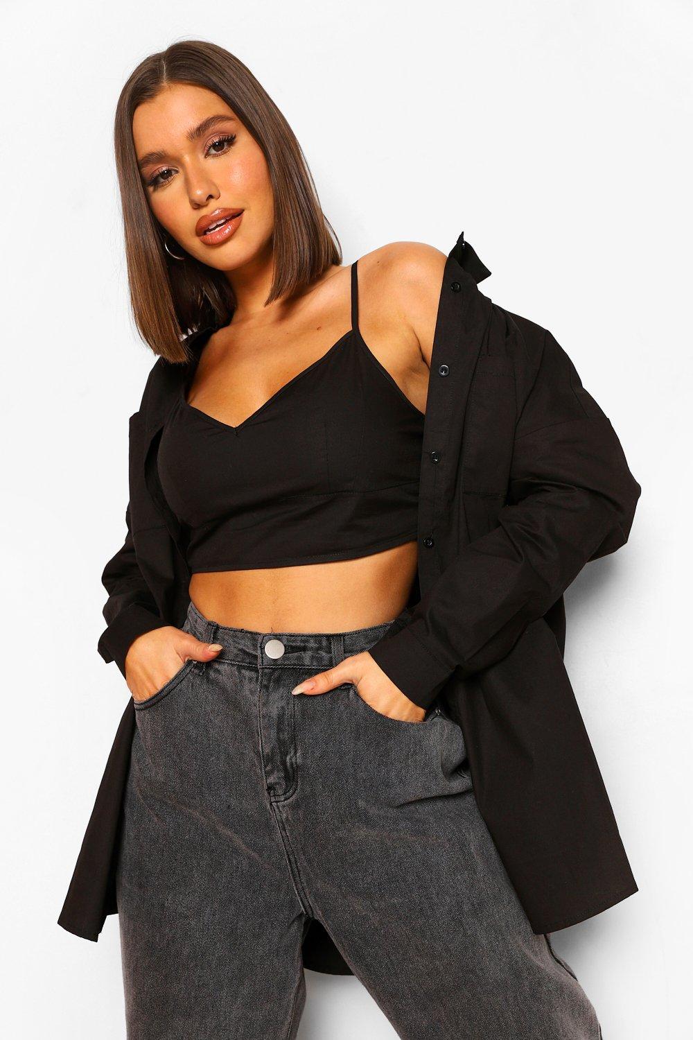 oversized shirt with bralette