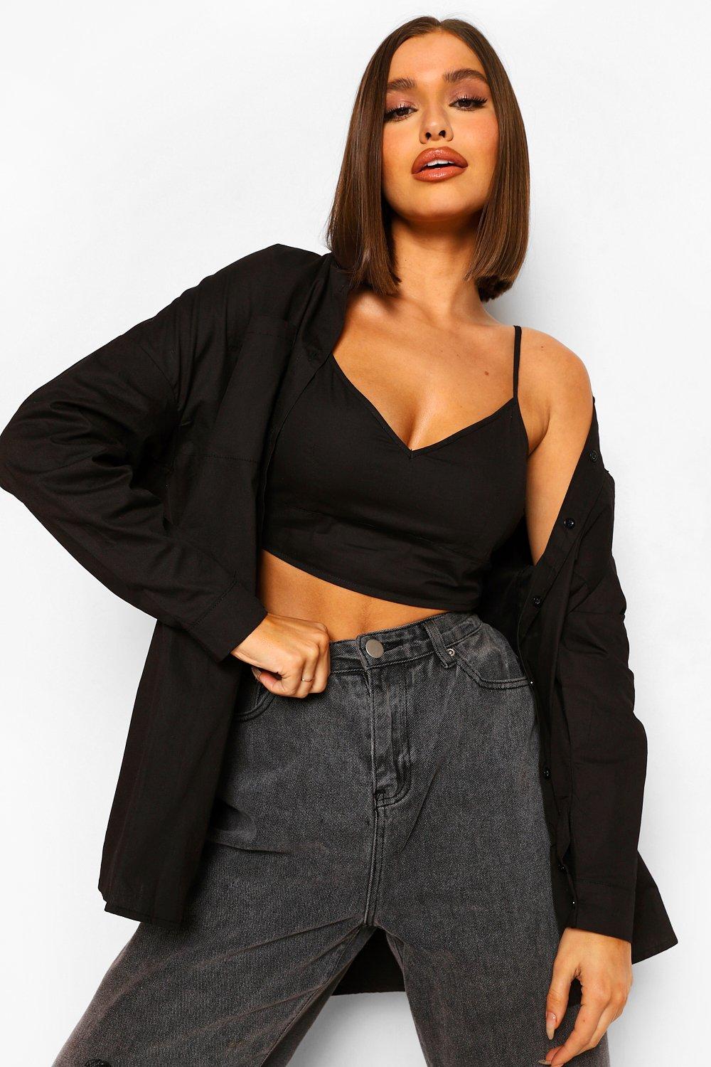 oversized shirt with bralette