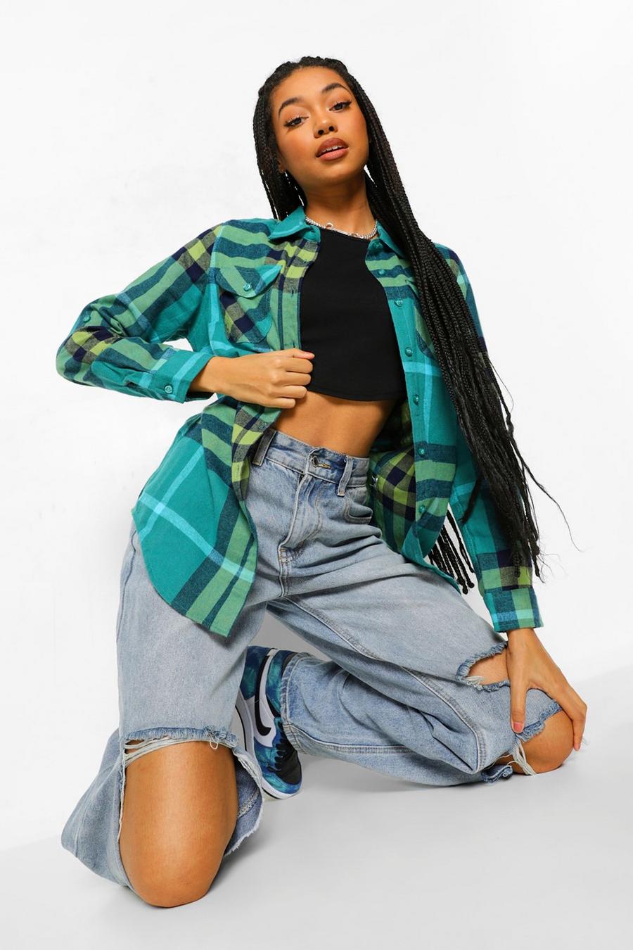 Green Checked  Flannel Shirt image number 1
