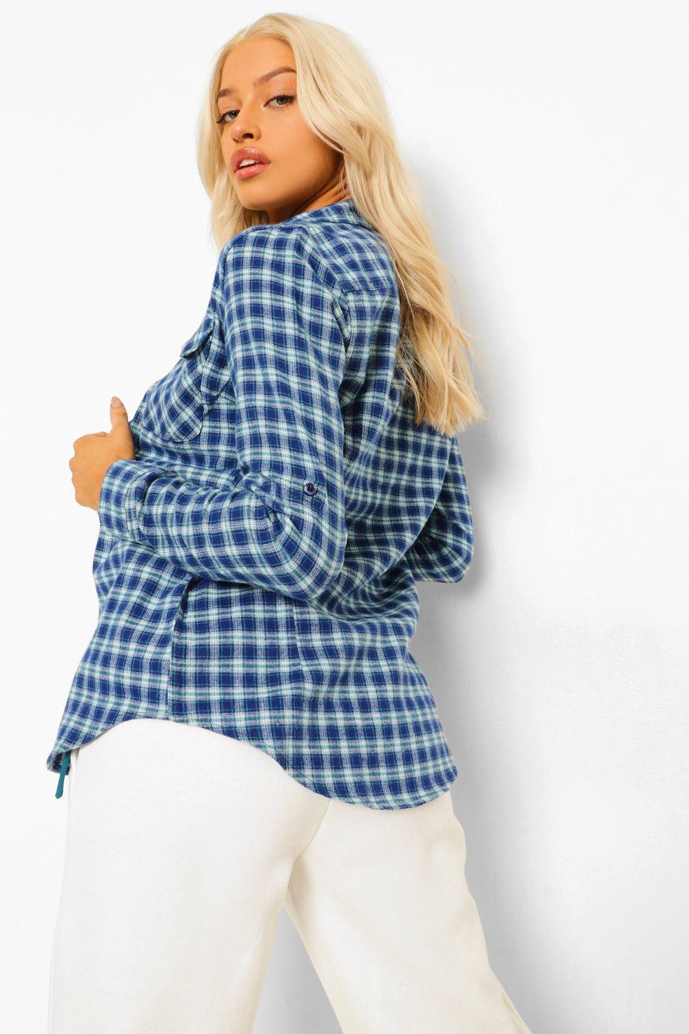 passen erts vuilnis Oversized Geruite Flanellen Blouse | boohoo