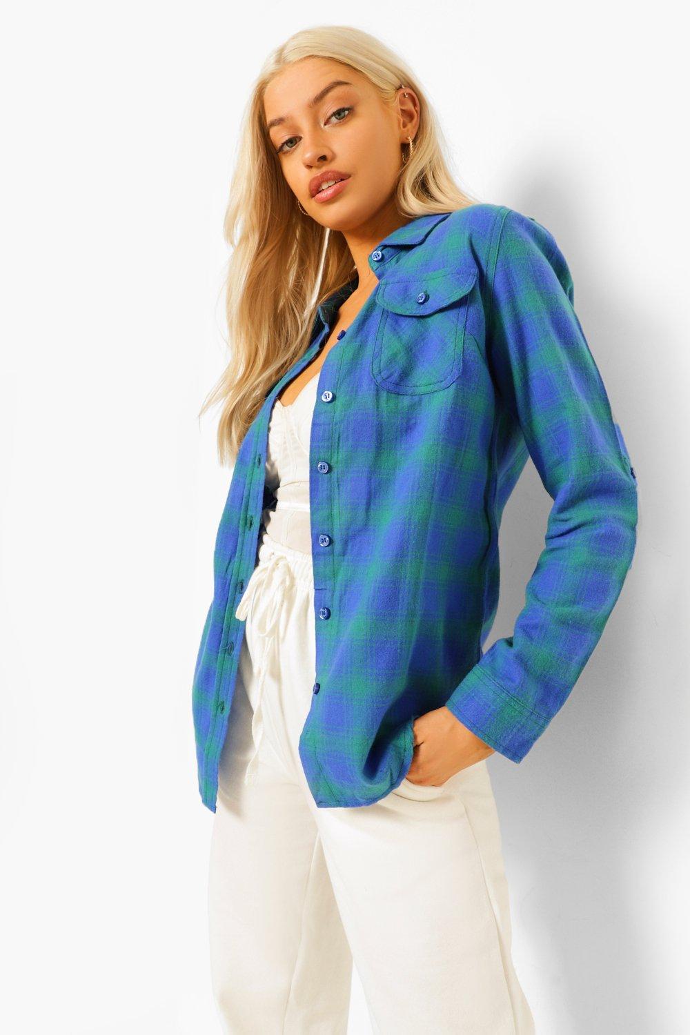 Blouse flanel online dames