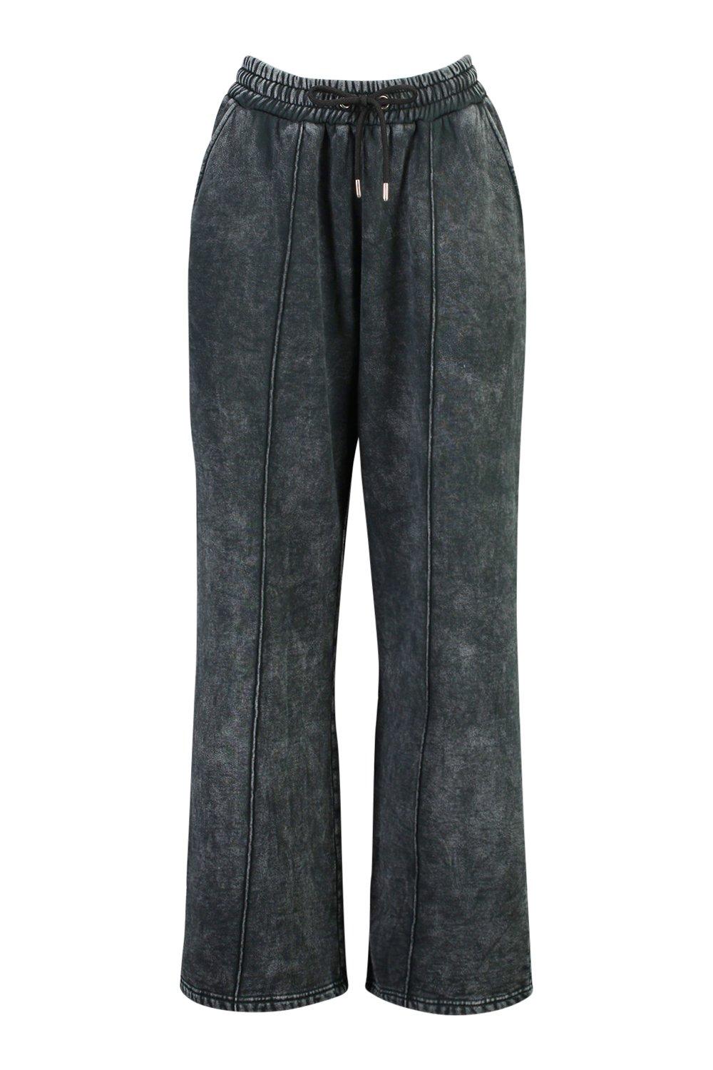 Women's Wash Wide Leg Joggers in Hydro Dark Turquoise