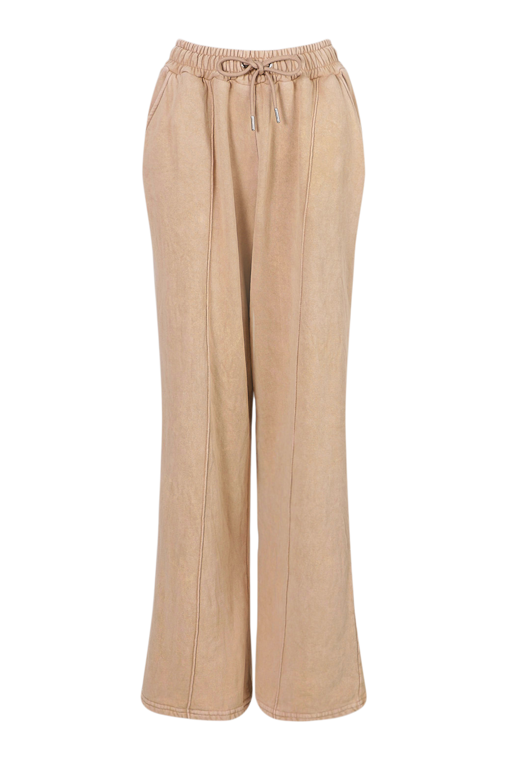 beige wide leg joggers