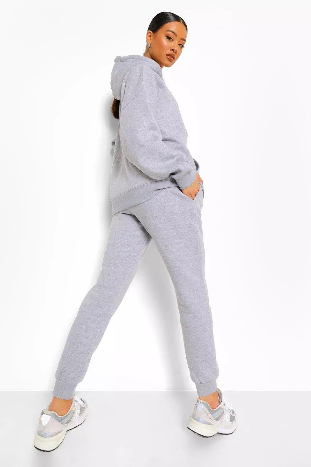 established PLT Grey Marl Established Printed Joggers, PrettyLittleThing  USA