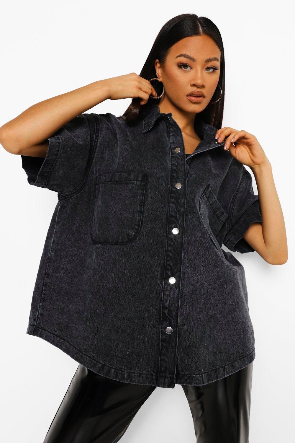 Chemise en discount jean manche courte