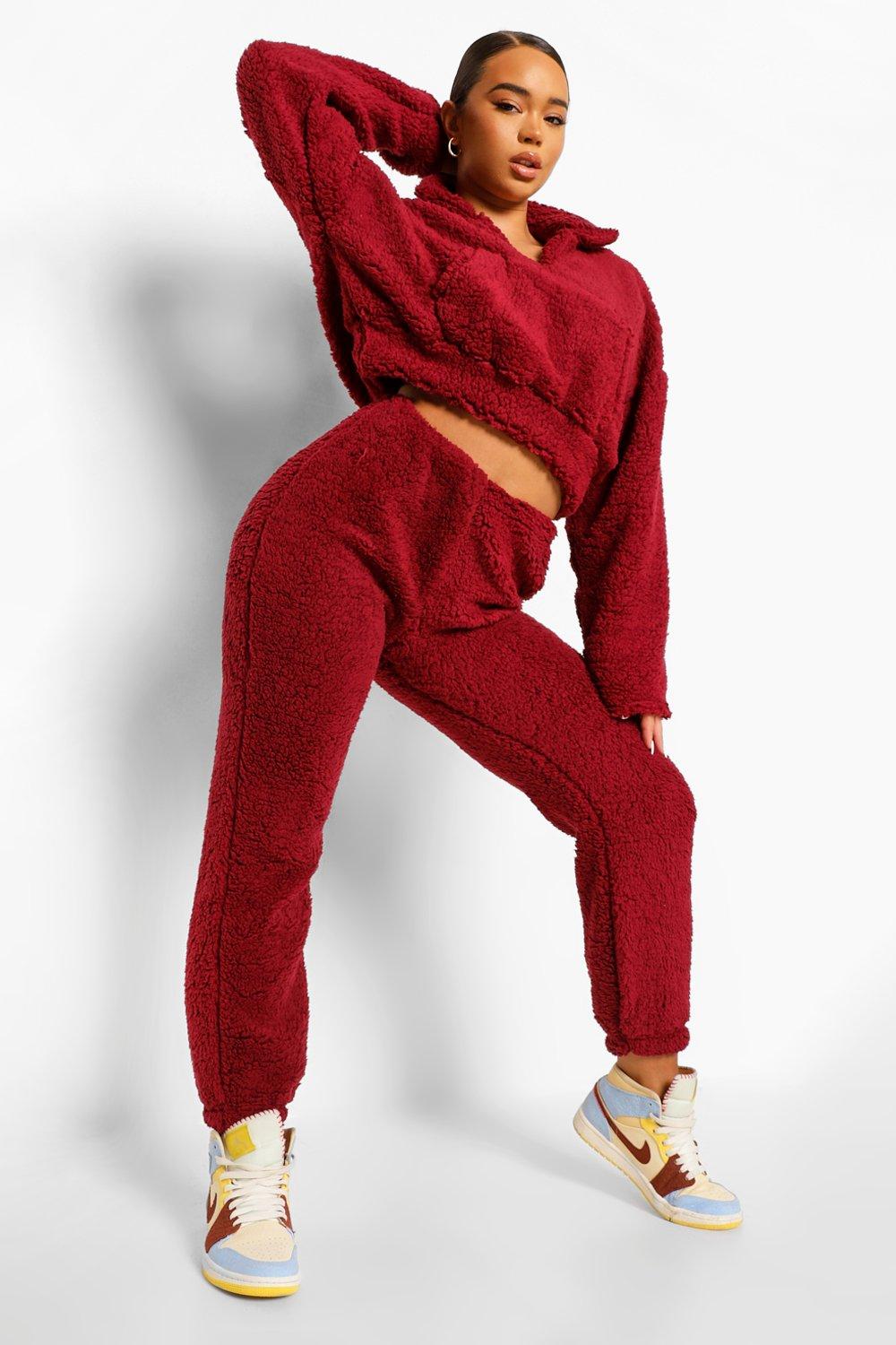 Boohoo 2025 red joggers