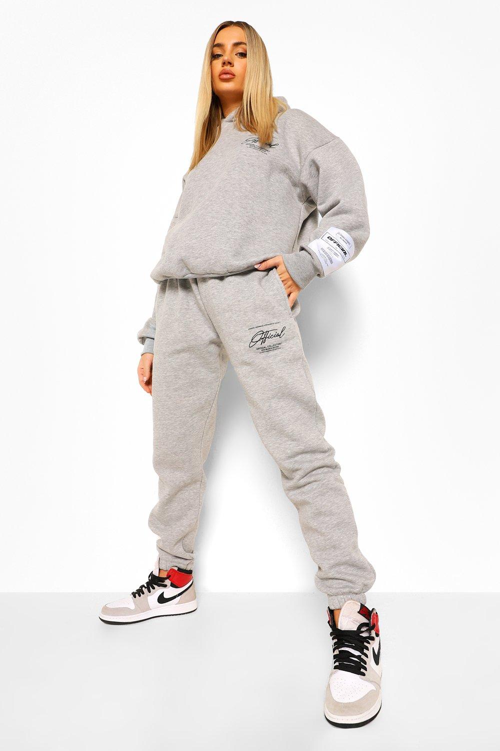 boohoo grey tracksuit womens