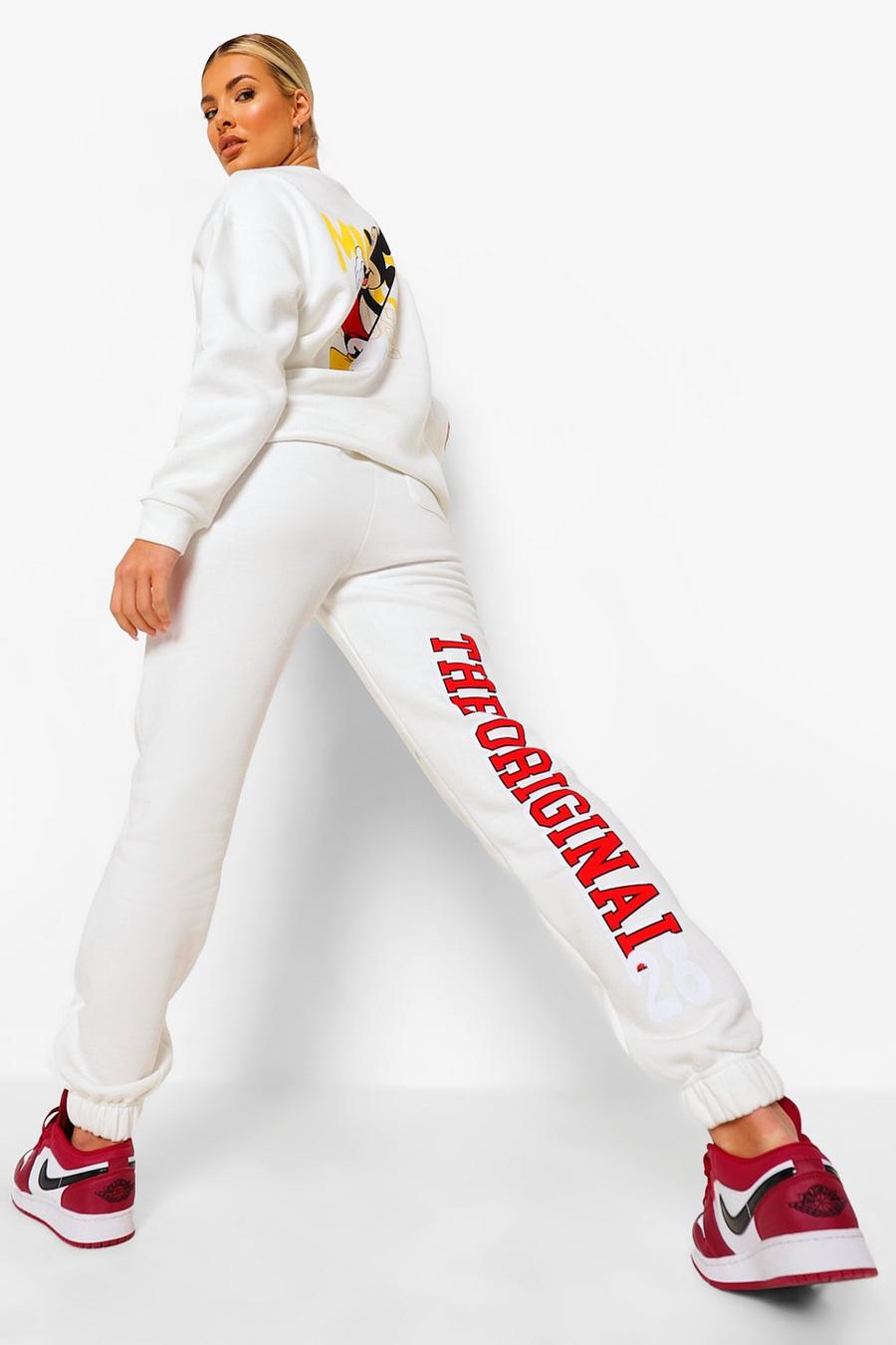Cream Disney Mickey Mouse Joggers image number 1
