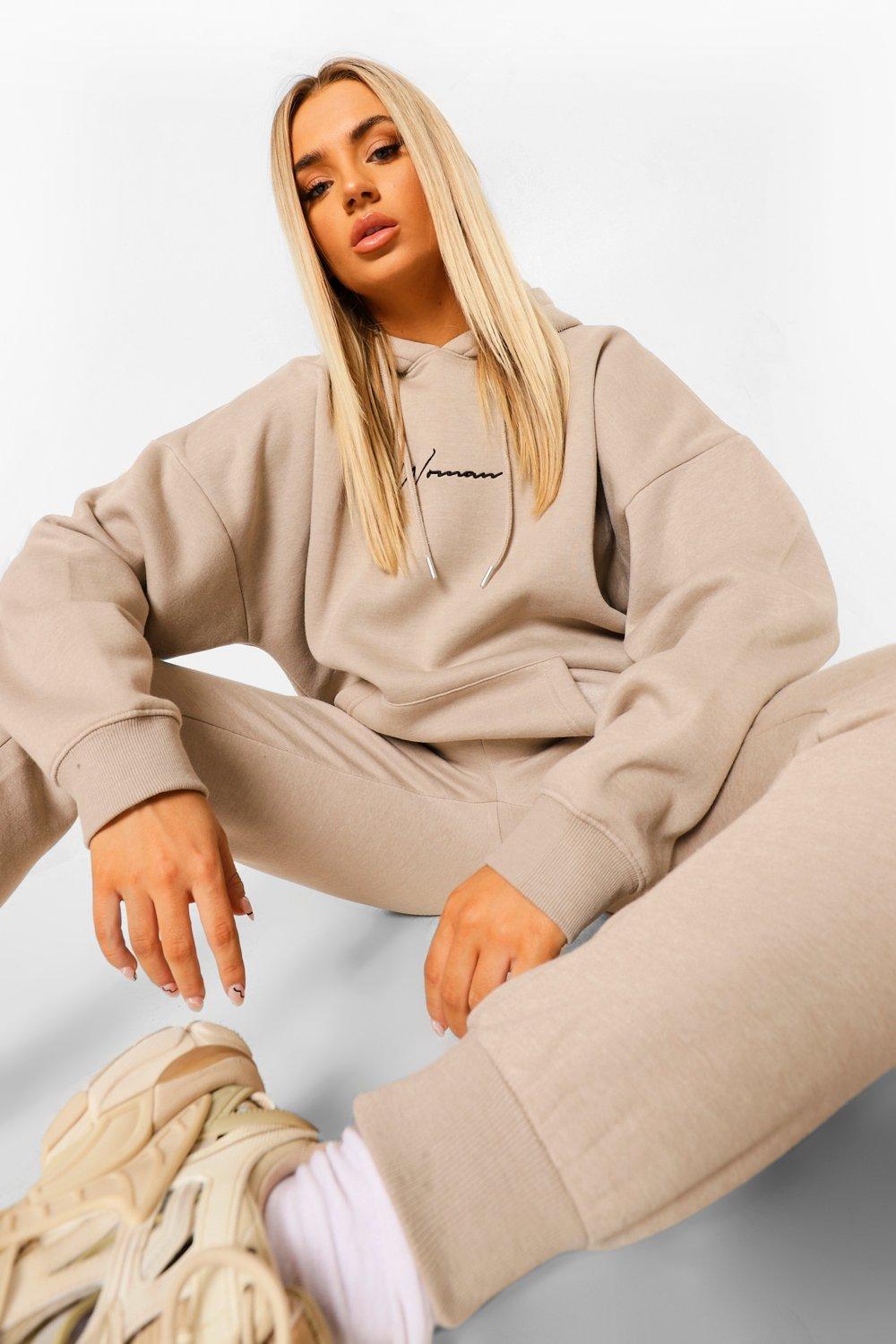 Dsgn Studio Wardrobe Essentials Slogan Hooded Tracksuit