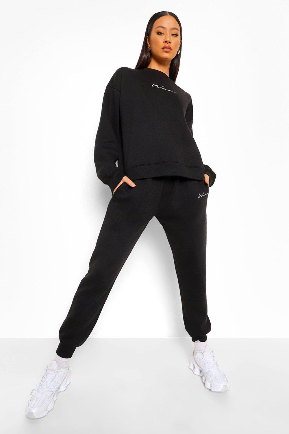 Boohoo tracksuit black sale